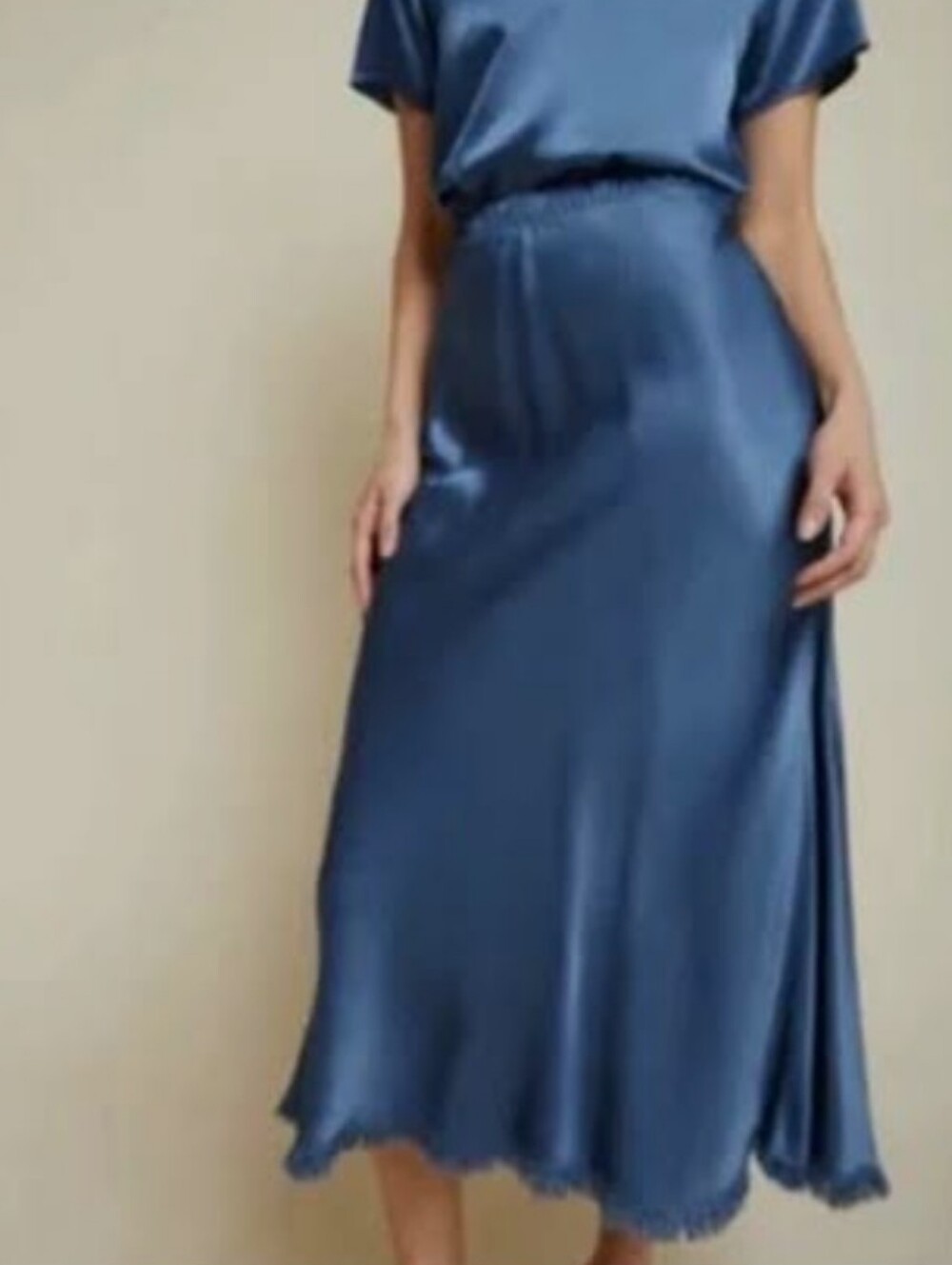 Nation LTD Mabel Bias Satin Midi Skirt